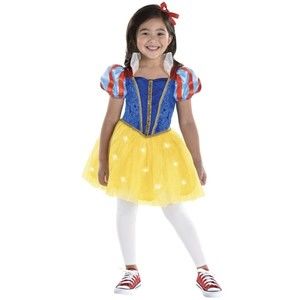 Disney Snow White Girl’s Light Up Blinking Glitter Tule Costume Girls M 8-10